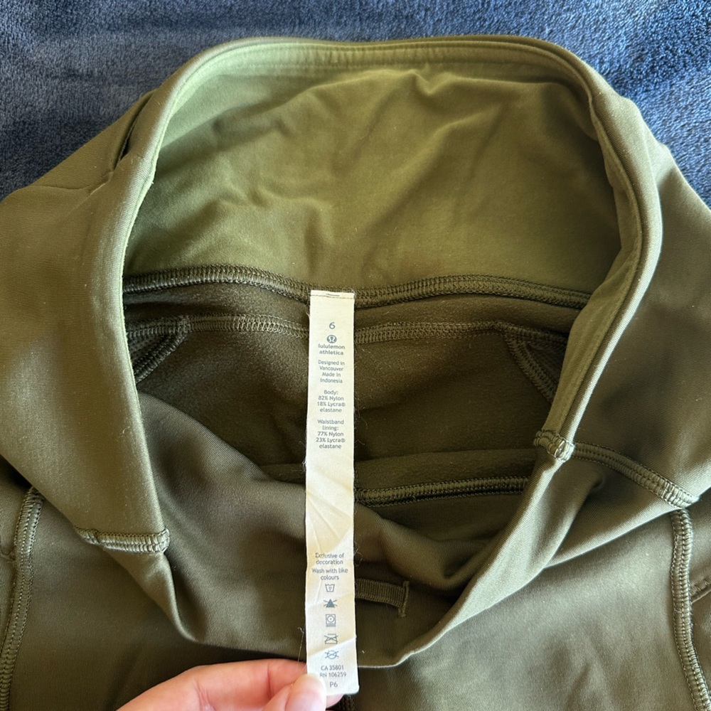 First Mile Tech Tight 2 Military Green Run Tech Fleece lined, zipper pockets - Picture 8 of 17